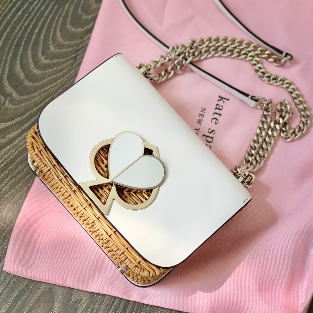 Kate spade nicole twisty white wicker bag